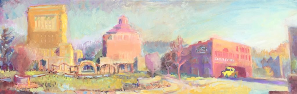 oil paintings, Lisa Blackshear, Asheville, Pack Square