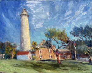 Painting of St. Simons Lighthouse by Lisa Blackshear